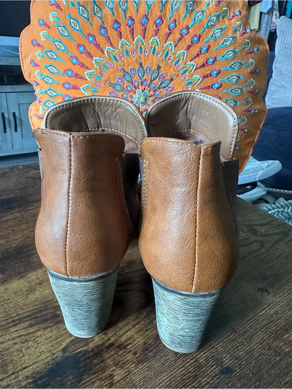 Dollhouse Cognac Brown Ankle Booties